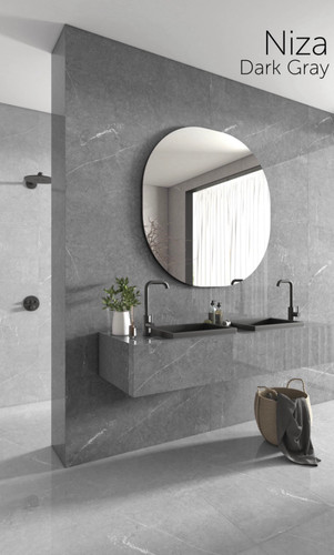 سرامیک ۱۲۰*۶۰ NIZA DARK GRAY لوتوس