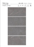 سرامیک ۱۲۰*۶۰ NIZA DARK GRAY لوتوس